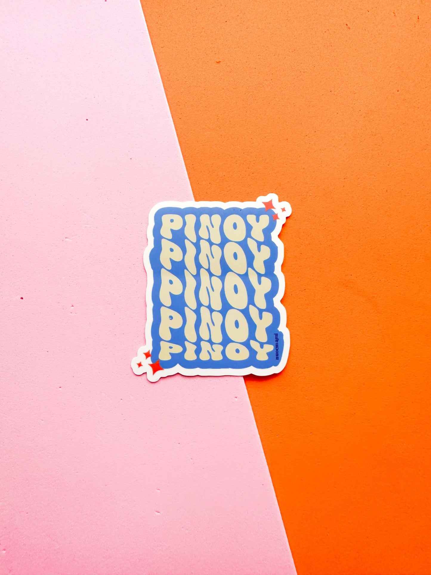 A vinyl sticker with the text 'PINAY PINOY'