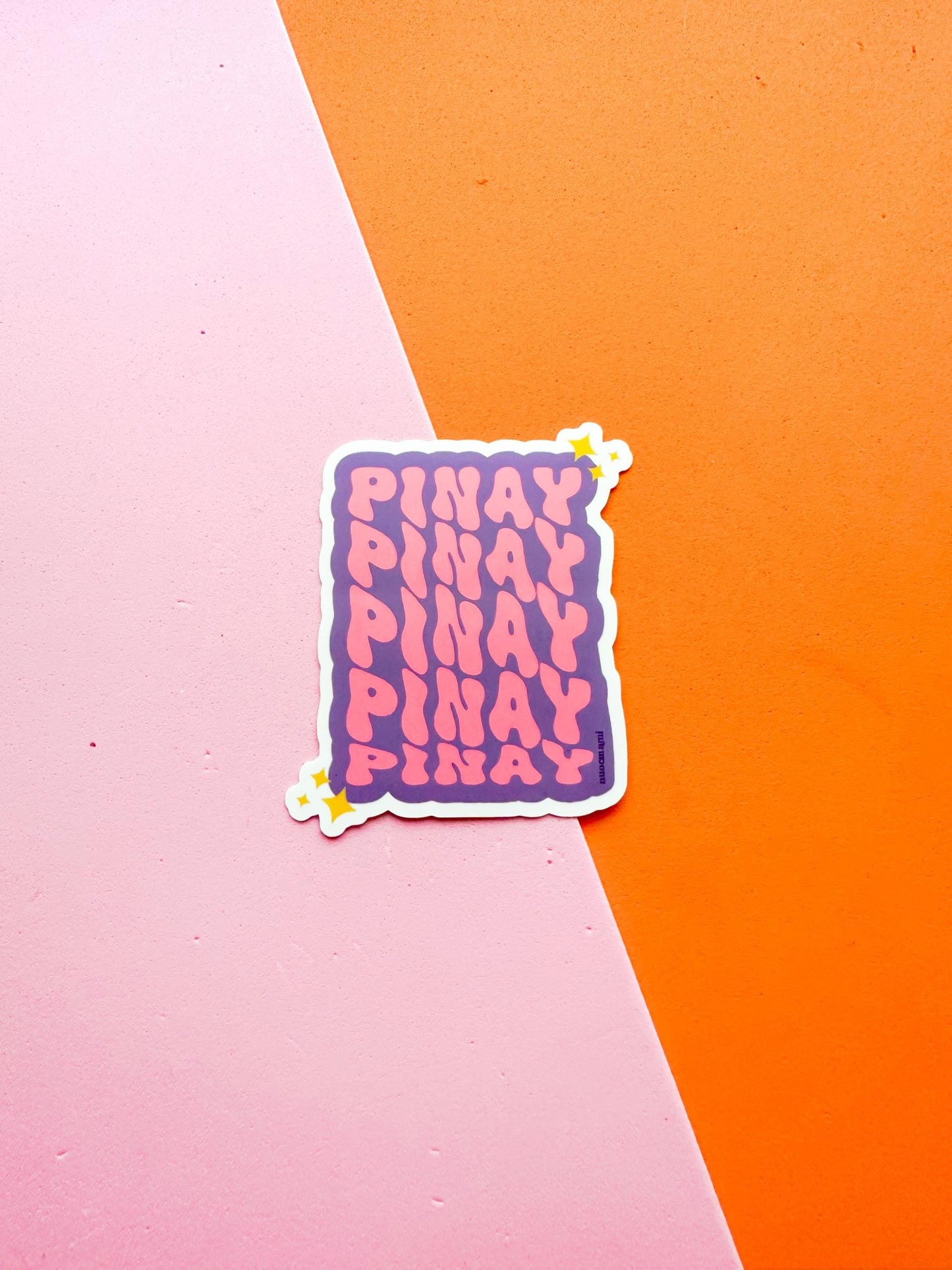 A vinyl sticker with the text 'PINAY PINOY'