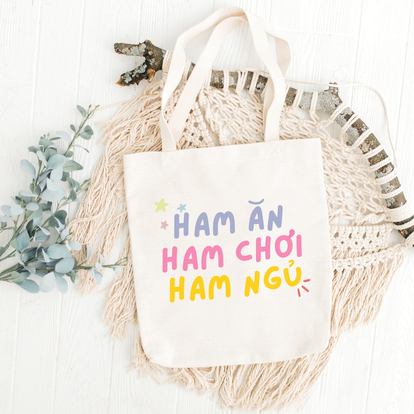 Ham An Ham Choi Ham Ngu Canvas Tote Bag