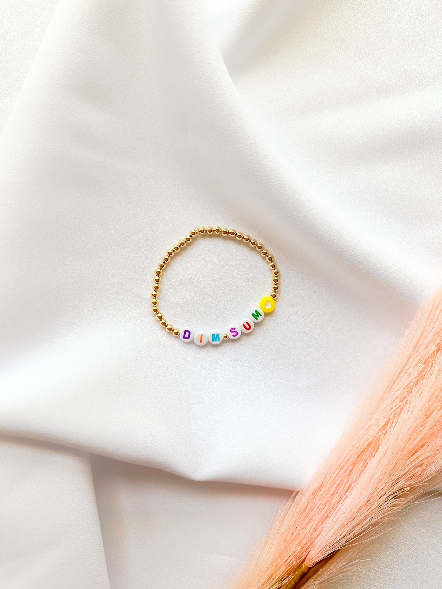 THE DIM SUM | 14k Gold-Filled Asian Word Beaded Bracelet