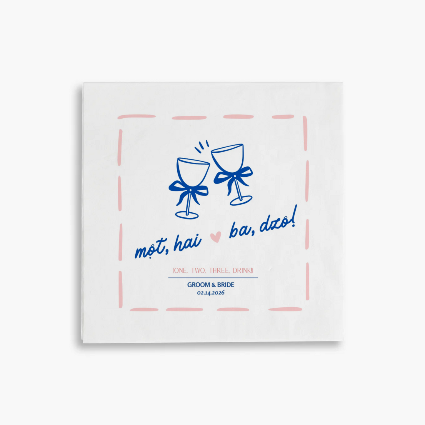 Vietnamese Wedding Cocktail Napkins