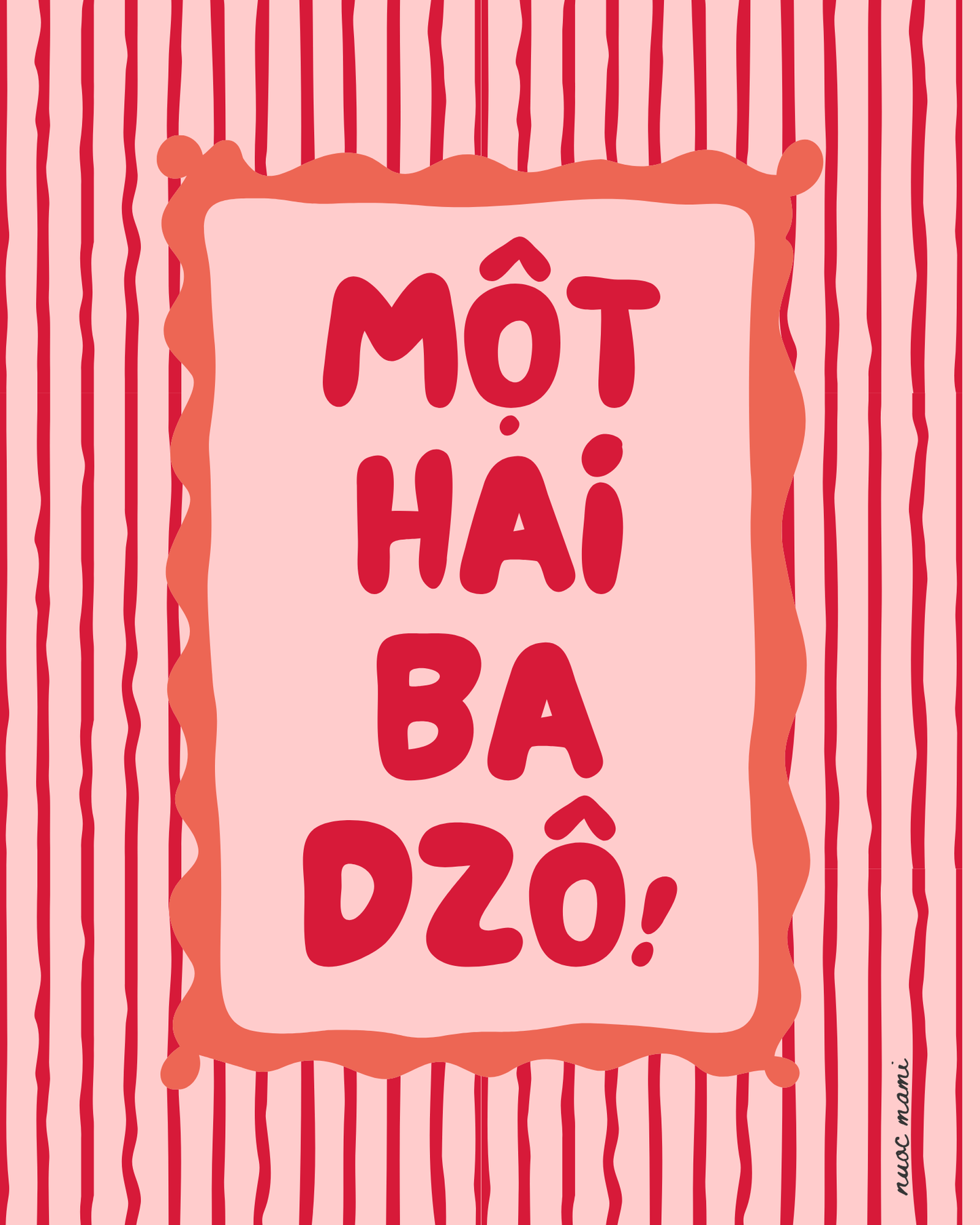 Mot Hai Ba Dzo — Digital Art Print