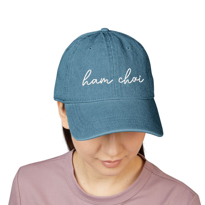 Ham Choi Embroidered Denim Hat