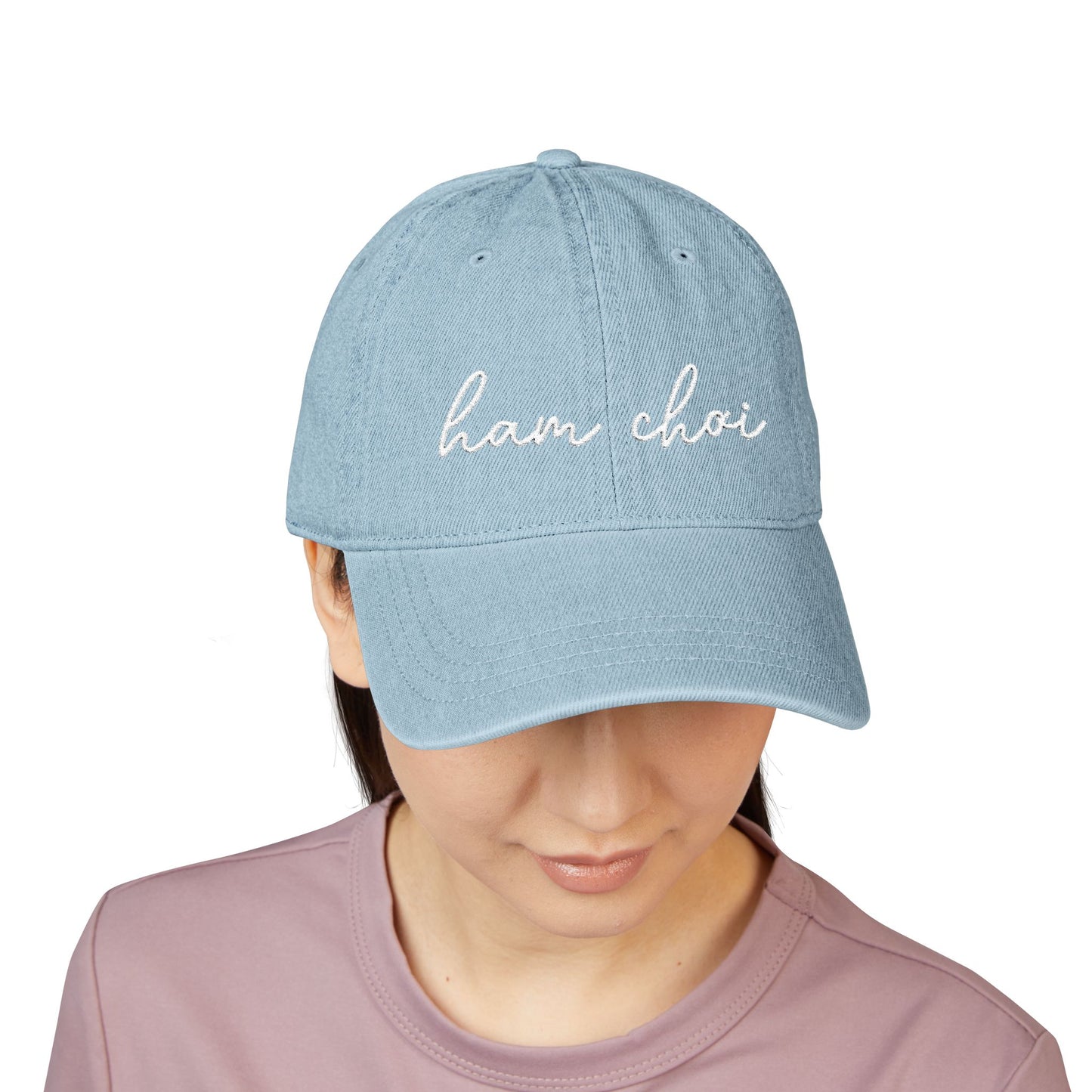 Ham Choi Embroidered Denim Hat