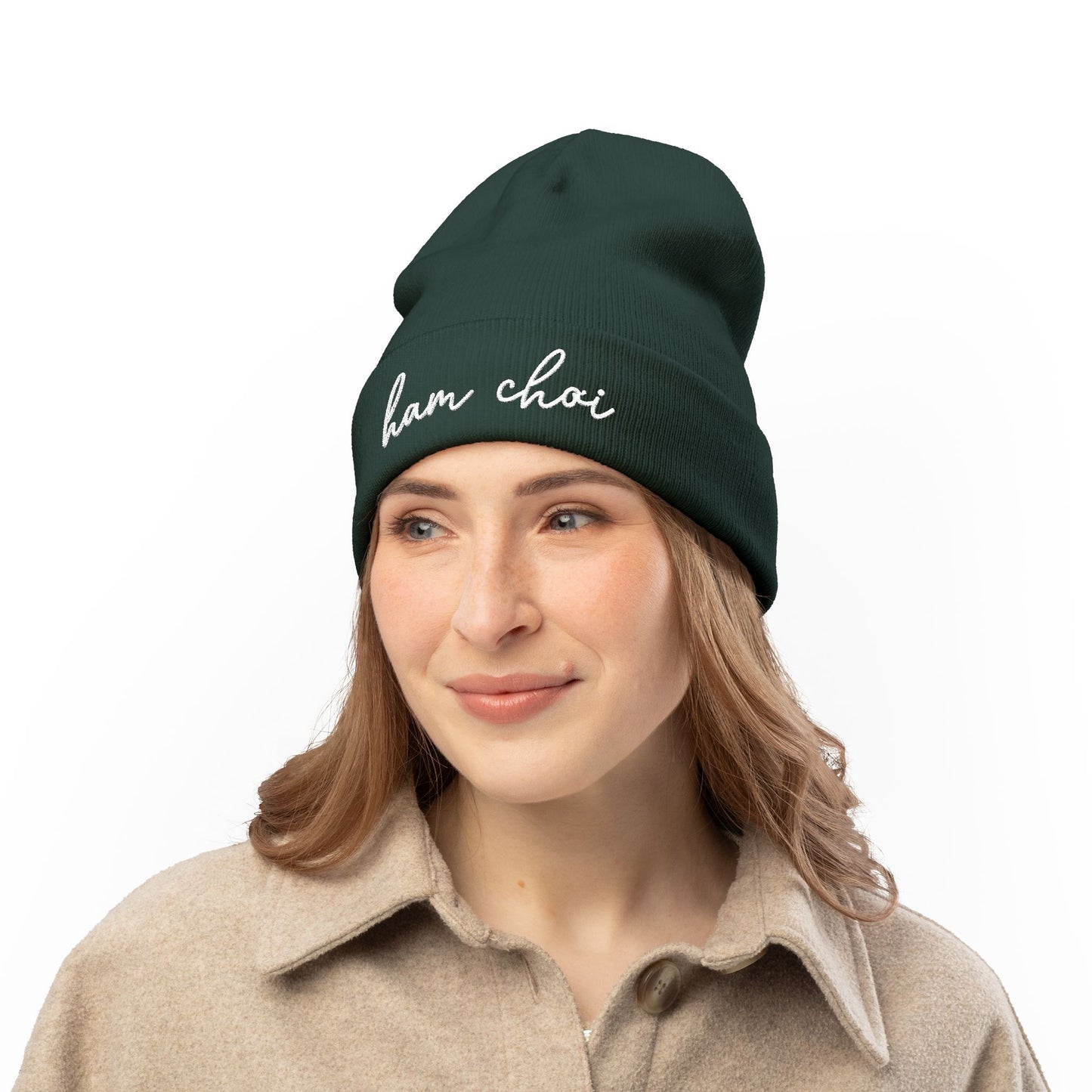 Ham Choi Embroidered Knit Beanie