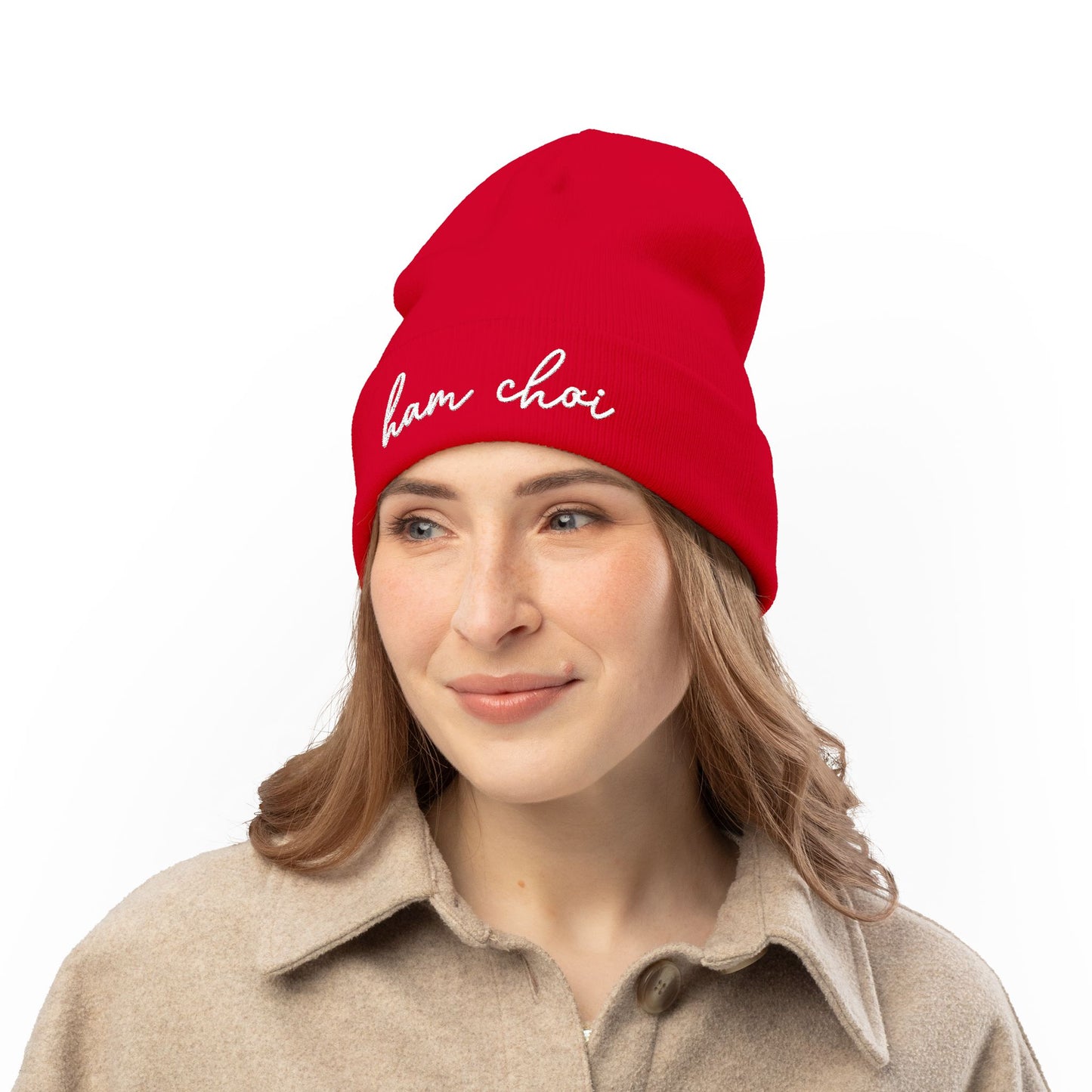 Ham Choi Embroidered Knit Beanie