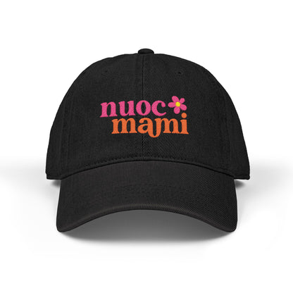 Nuoc Mami Embroidered Denim Hat