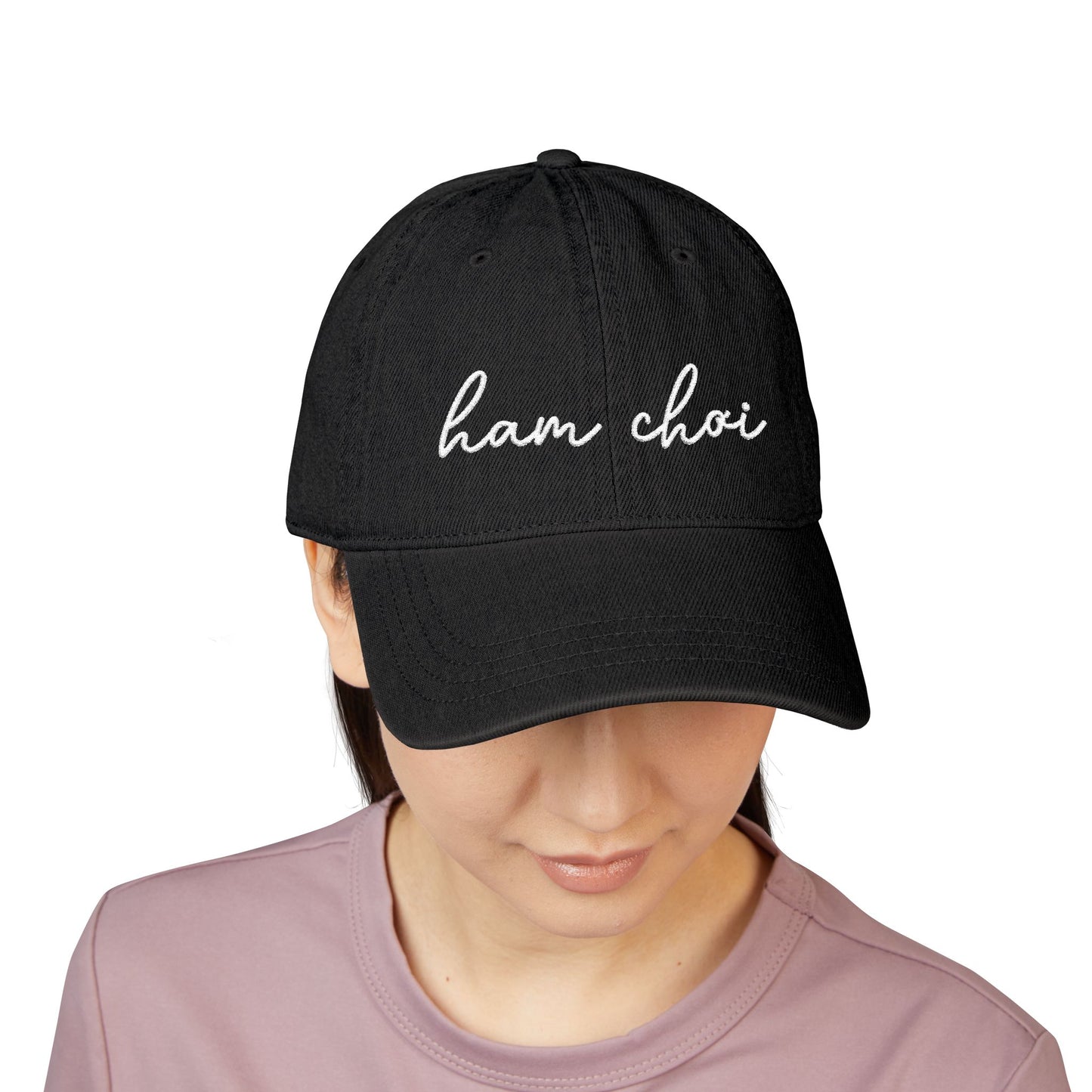 Ham Choi Embroidered Denim Hat