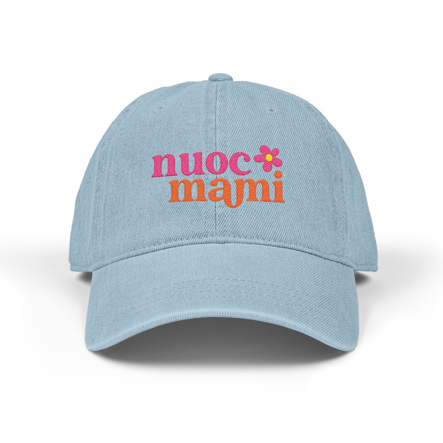 Nuoc Mami Embroidered Denim Hat