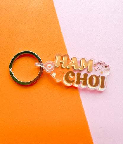 Keychain with 'Hami Choi' text 