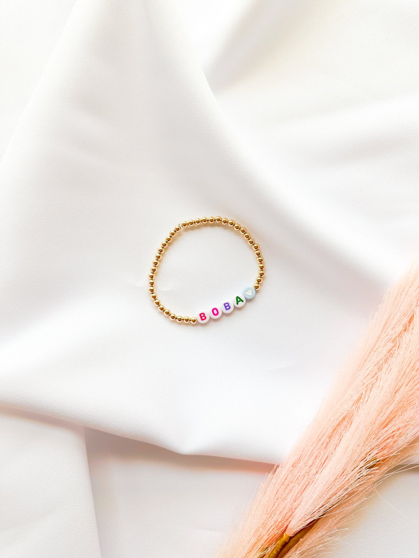THE BOBA | 14k Gold-Filled Asian Word Beaded Bracelet