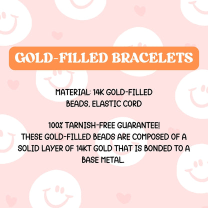 THE HAM CHOI | 14k Gold-Filled Vietnamese Phrase Beaded Bracelet