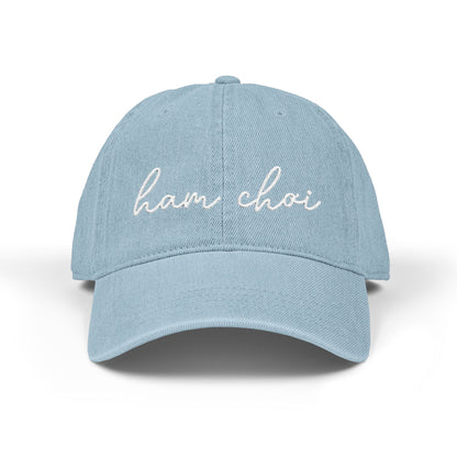 Ham Choi Embroidered Denim Hat