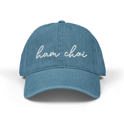 Ham Choi Embroidered Denim Hat