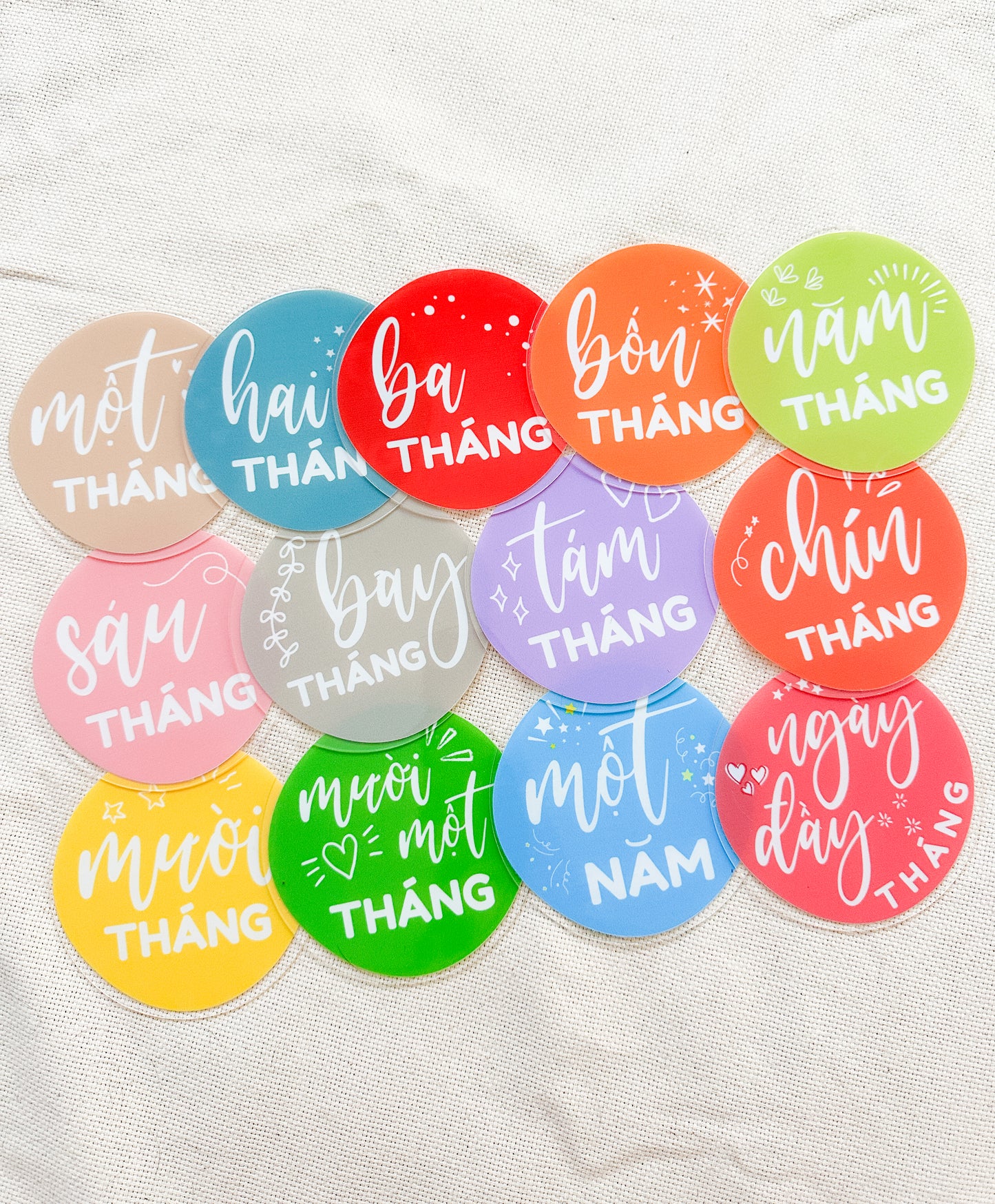 Vietnamese Baby Milestone Discs