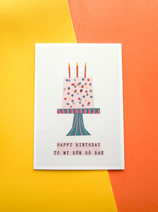 Happy Birthday to my Bun Bo Bae Vietnamese Greeting Card