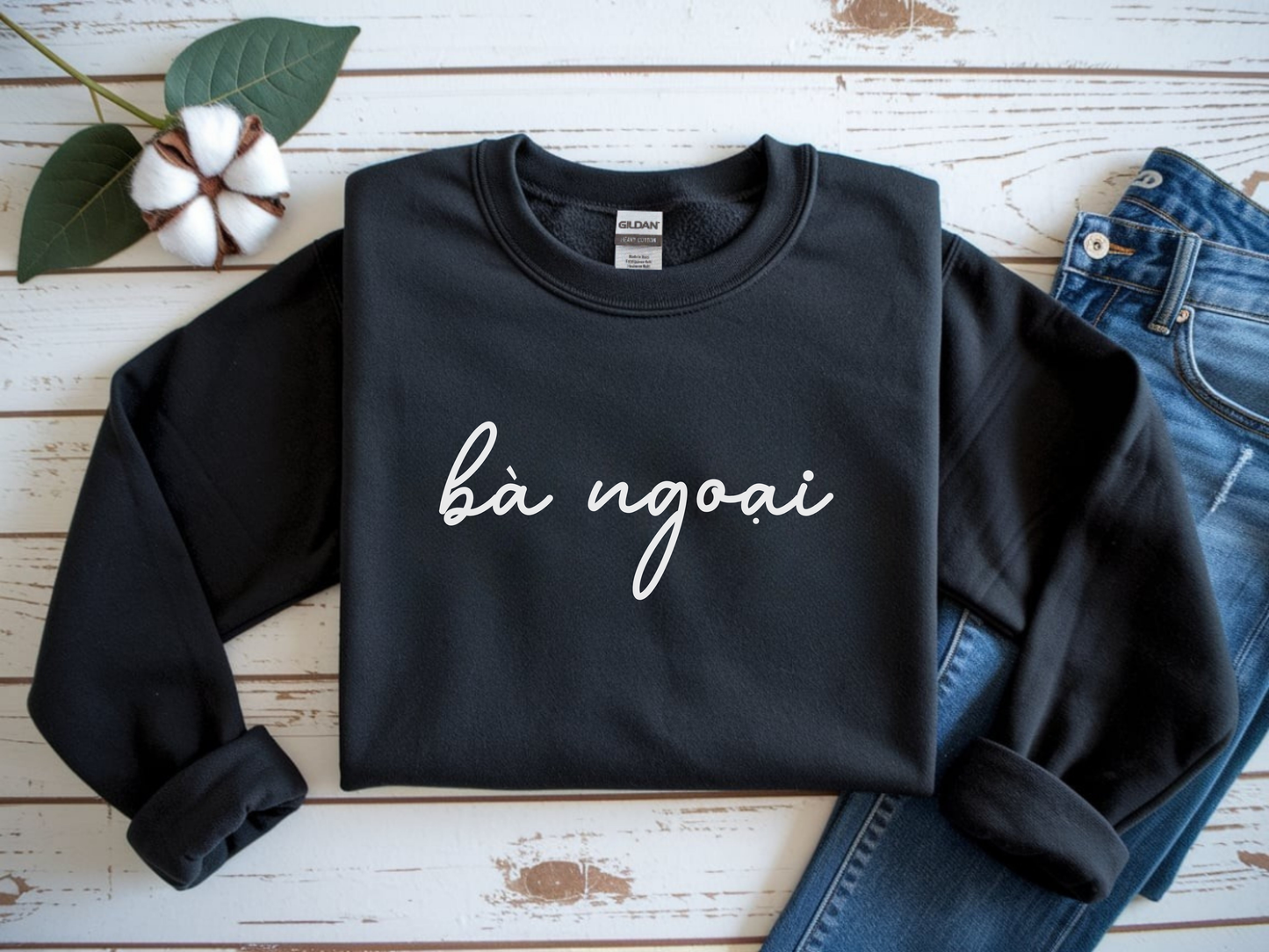 Ba Ngoai Embroidered Sweatshirt