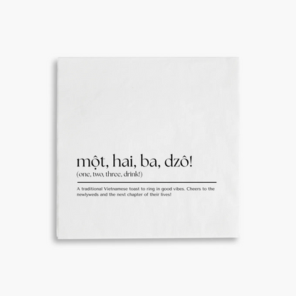 Vietnamese Wedding Cocktail Napkins