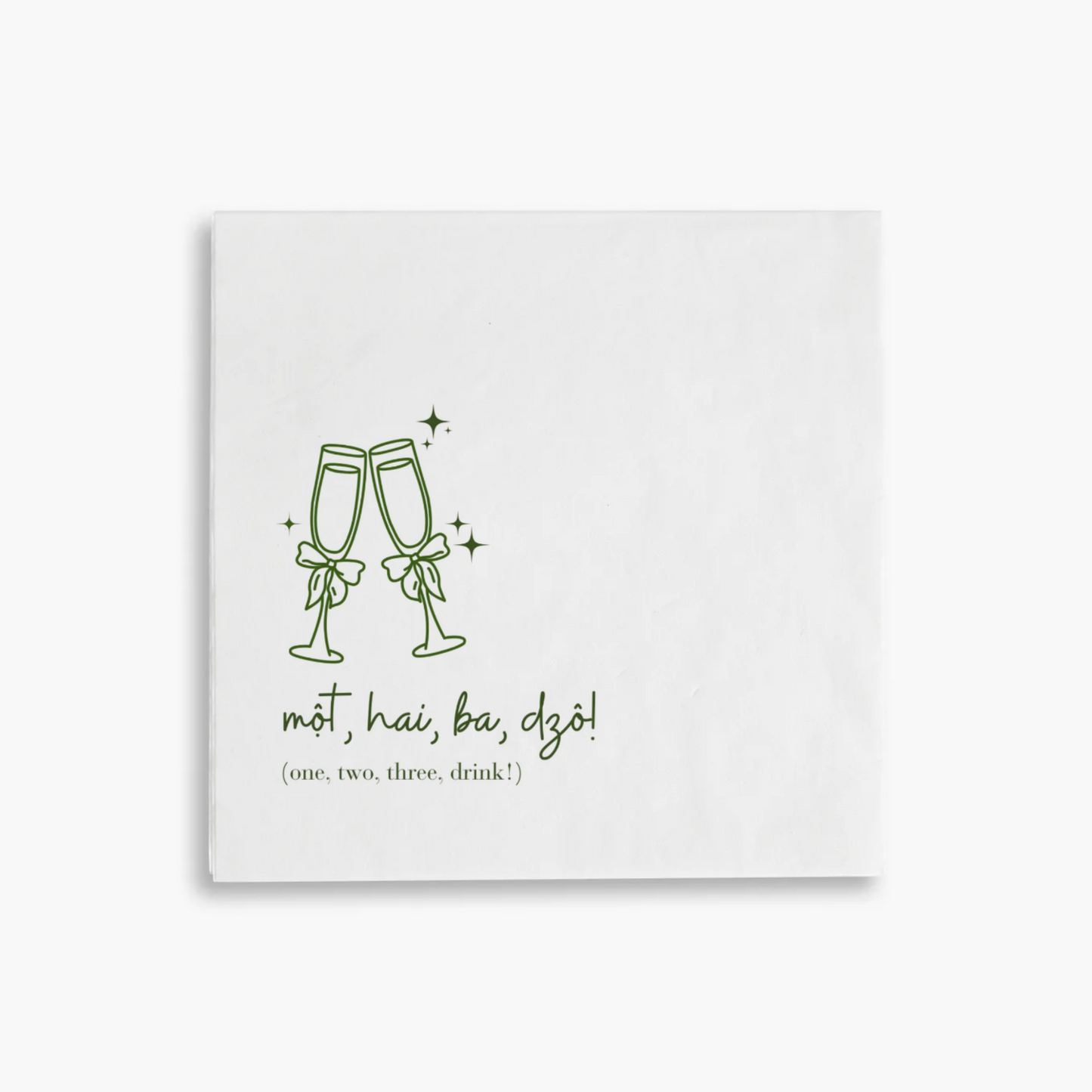 Vietnamese Wedding Cocktail Napkins