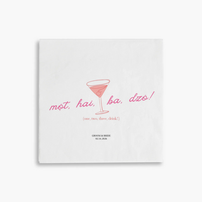 Vietnamese Wedding Cocktail Napkins