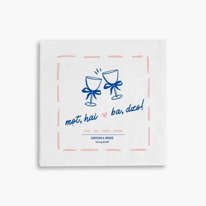Vietnamese Wedding Cocktail Napkins