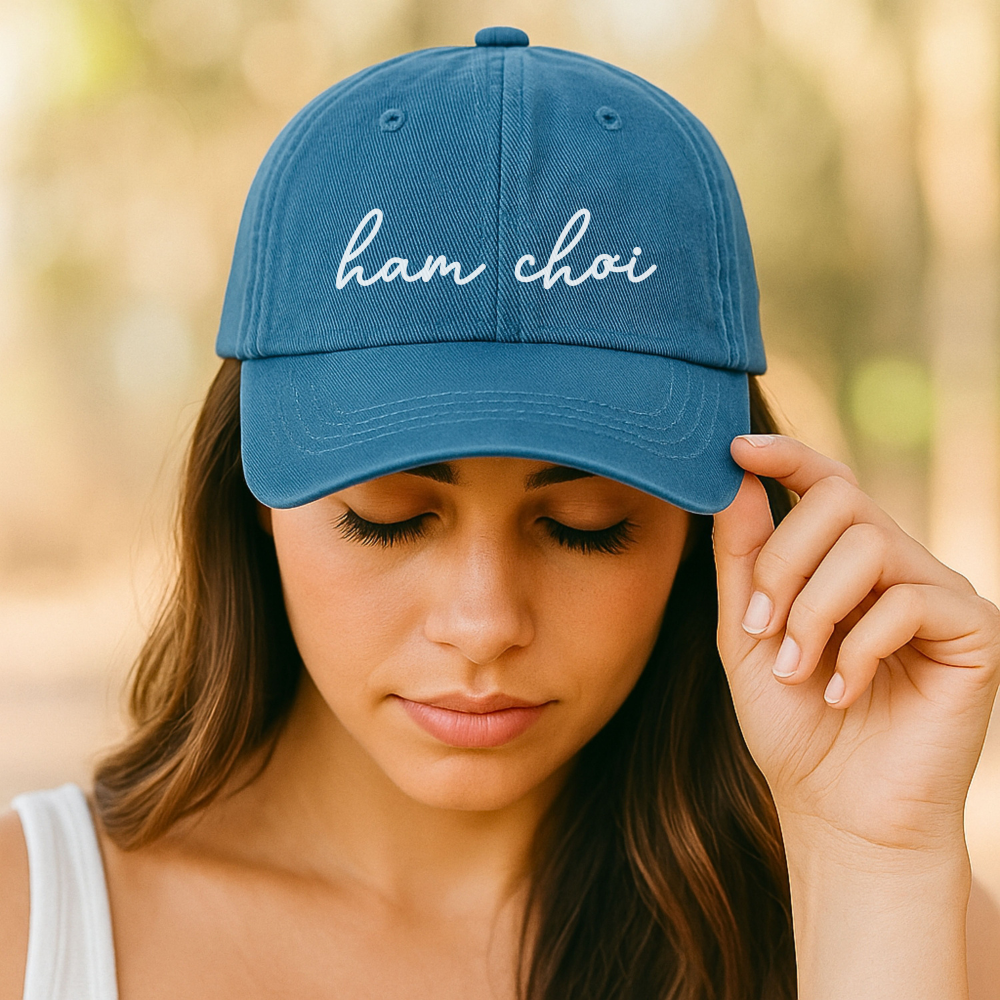 Ham Choi Embroidered Denim Hat