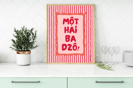 Mot Hai Ba Dzo — Digital Art Print