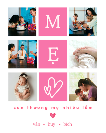Personalized Vietnamese Mother's Day Digital Art Print