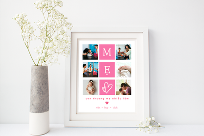 Personalized Vietnamese Mother's Day Digital Art Print