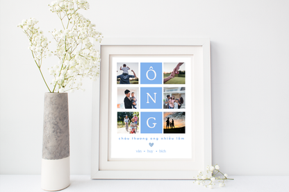 Personalized Vietnamese Father's Day Digital Art Print — Ong Edition