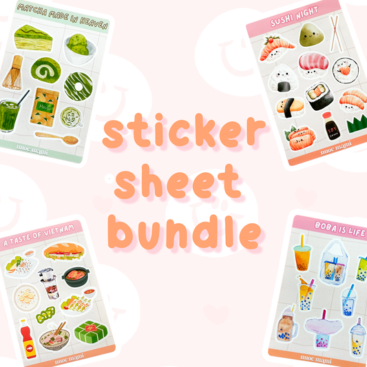 Sticker Sheet Bundle of 3 OR 5