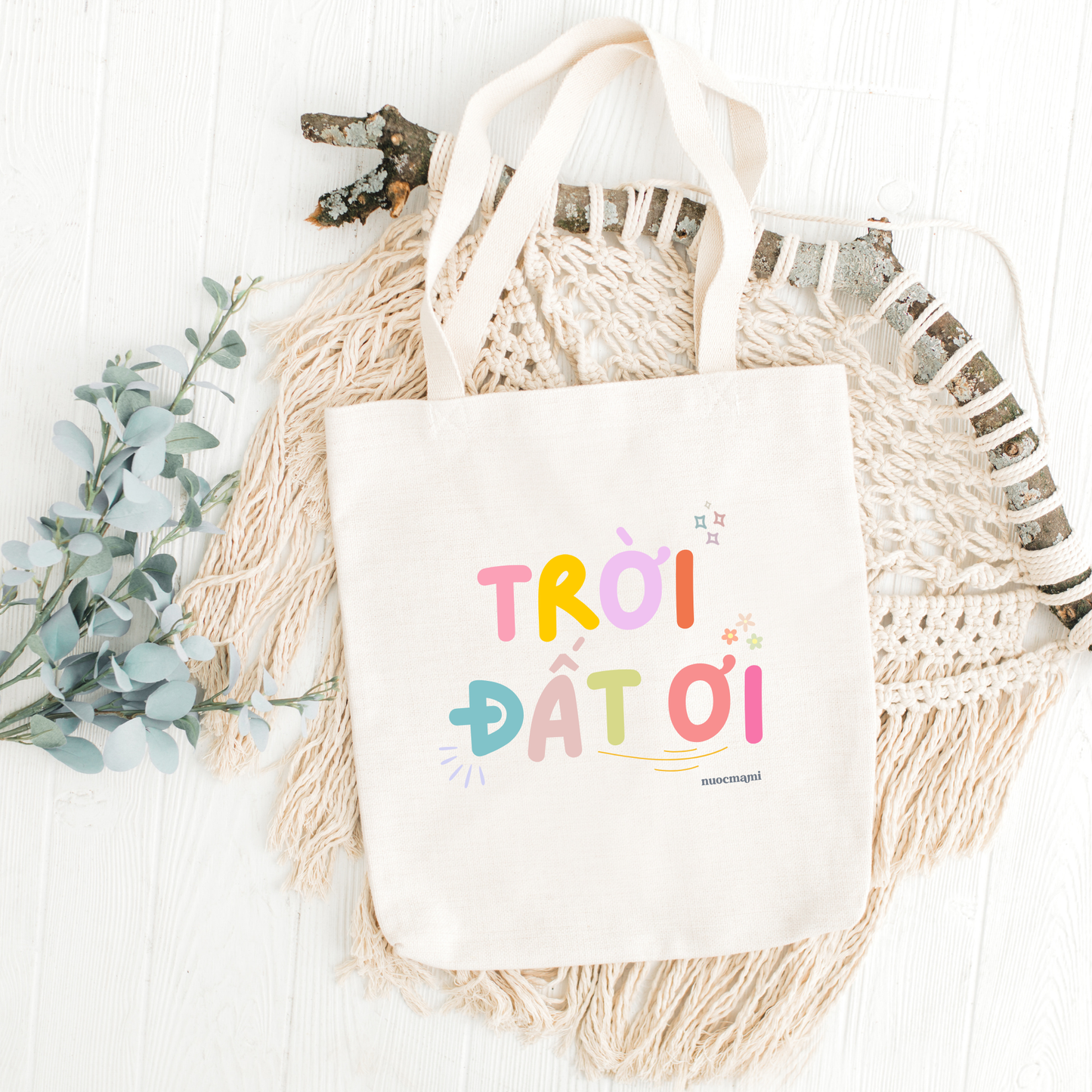 Troi Dat Oi Canvas Tote Bag